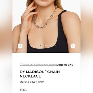 Authentic David Yurman by Madison Silver Chain Necklace. #180